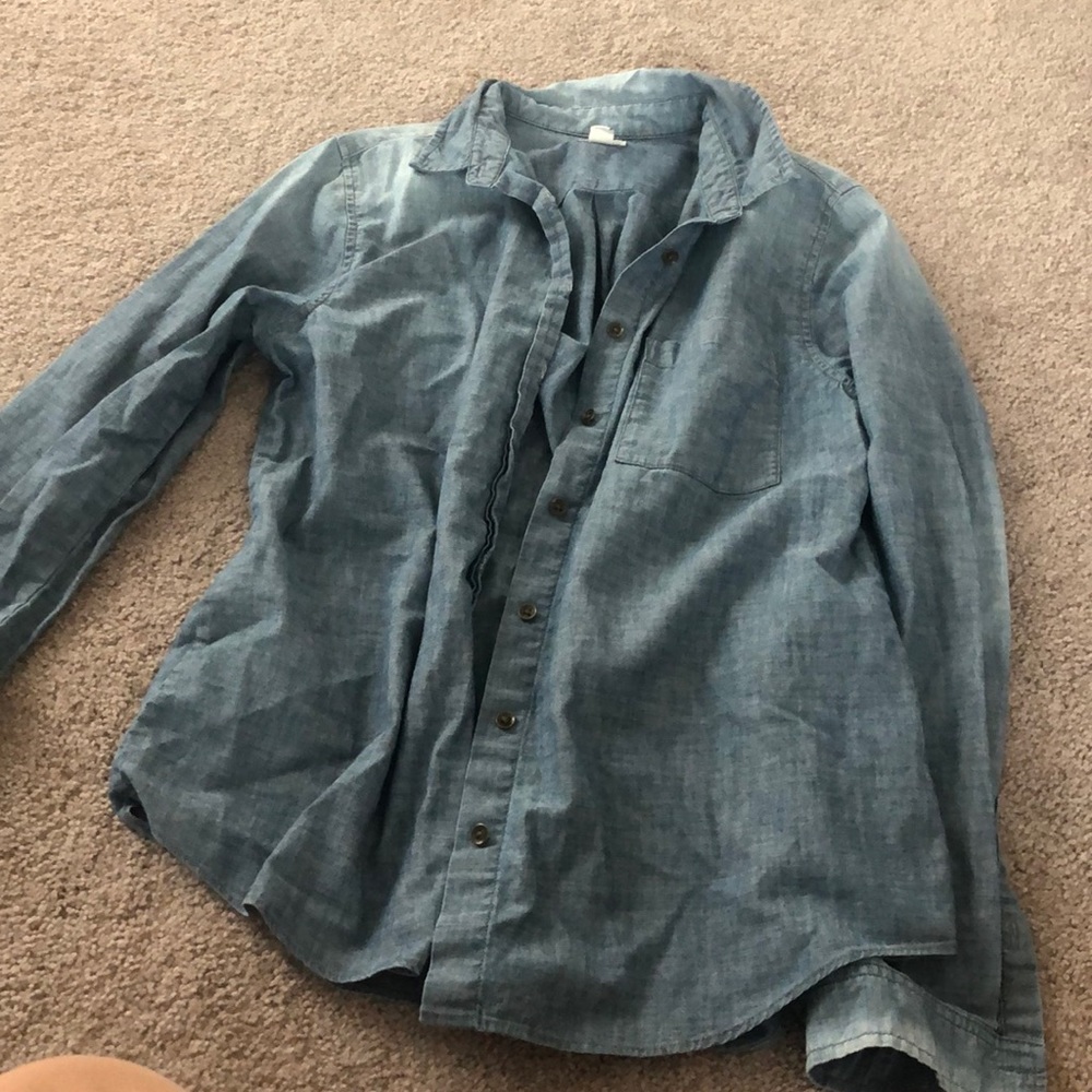 Denim fossil button up